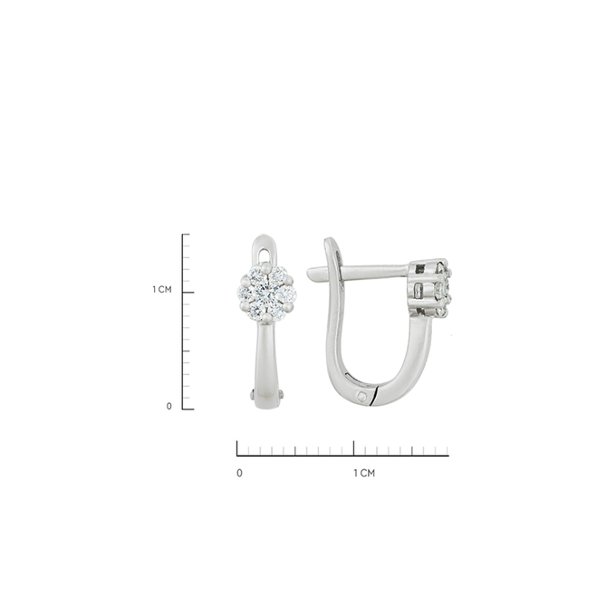 Серьги из золота 585 пробы c бриллиантами, Л 6300 1614 за 32720