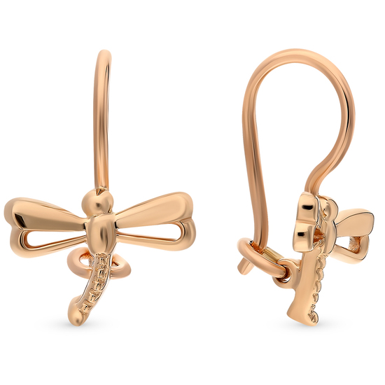 Серьги из красного золота 585 пробы