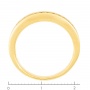 Кольцо из желтого золота 585 пробы c 17 бриллиантами Л04079721 фото 4