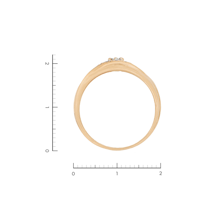 Кольцо из золота 585 пробы c 6 бриллиантами, Л 4106 7990 за 21520