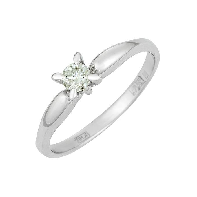 Кольцо из золота 585 пробы c бриллиантом