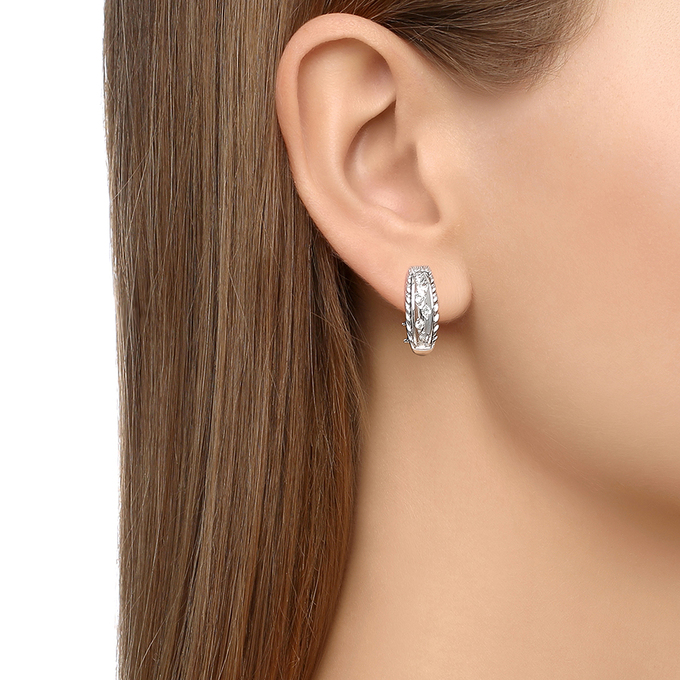 Серьги из золота 750 пробы c бриллиантами, Л 1109 2428 за 98200