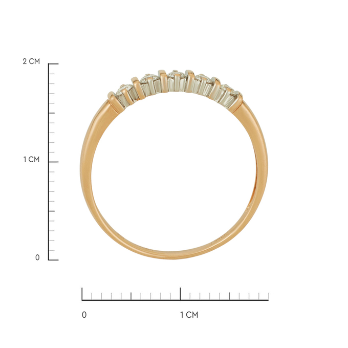 Кольцо из золота 585 пробы c бриллиантами, Л 4710 6584 за 20400