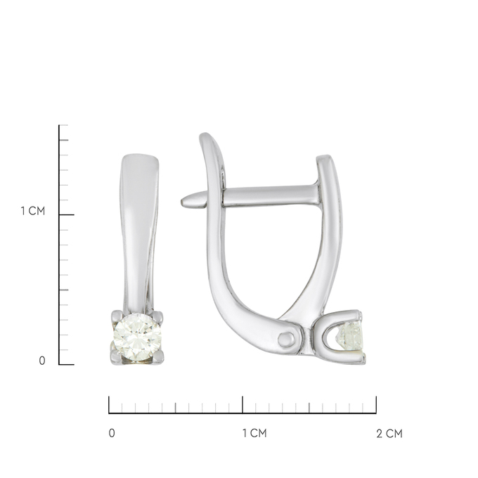 Серьги из золота 585 пробы c бриллиантами, Ц О007 1125 за 50320