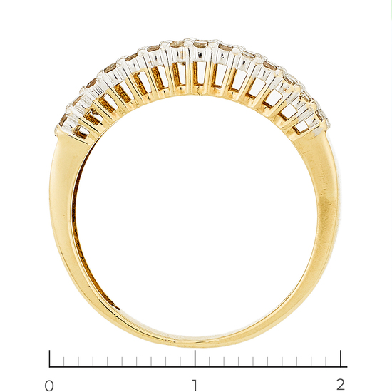 Кольцо из желтого золота 585 пробы c 42 бриллиантами, Л43058719 за 23600