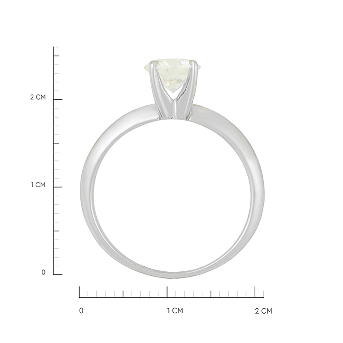 Кольцо из золота 585 пробы c муассанитом, Л 3309 7454 за 27920