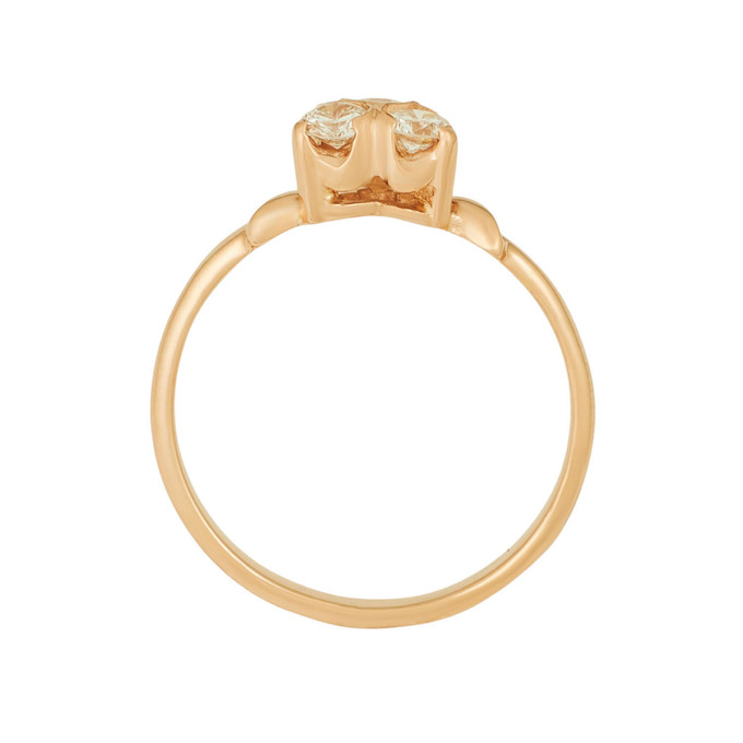 Кольцо из золота 585 пробы c бриллиантами