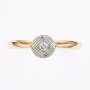 Кольцо из комбинированного золота 585 пробы c 1 бриллиантом Л35055262 фото 2