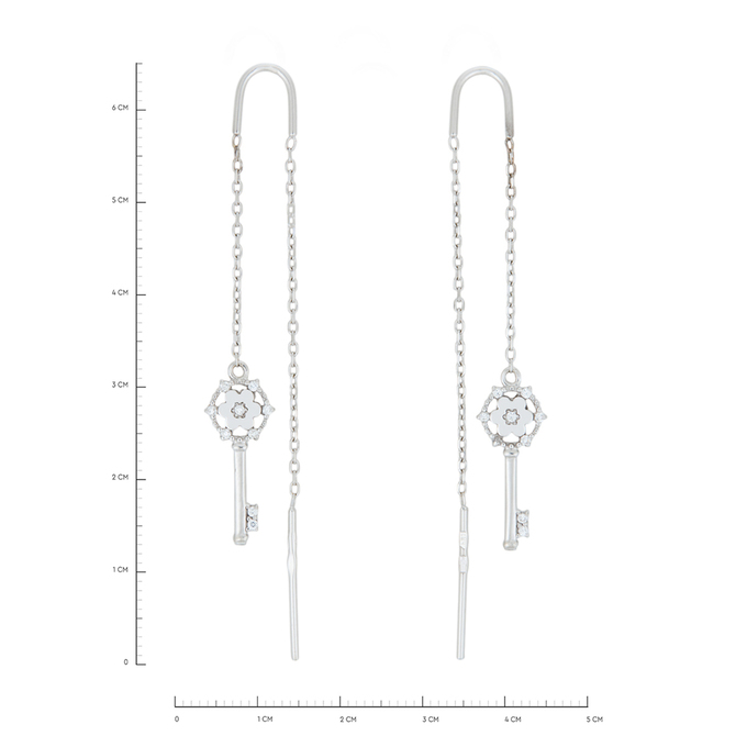 Серьги из золота 585 пробы c 18 фианитами, Л 3012 4397 за 21680