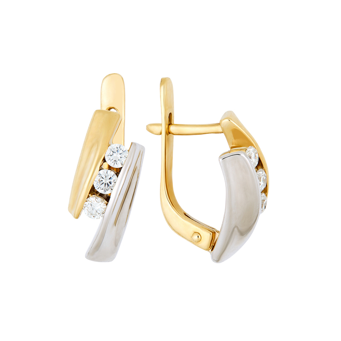 Серьги из золота 750 пробы c бриллиантами, Л 3506 5339 за 47250