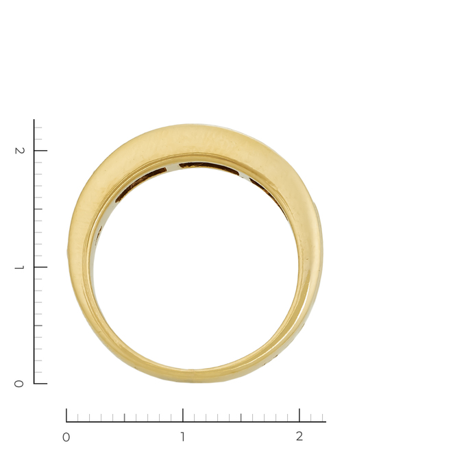 Кольцо из золота 750 пробы c 9 бриллиантами