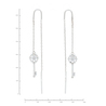 Серьги из золота 585 пробы c 18 фианитами
