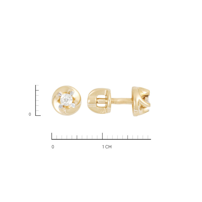 Серьги из золота 585 пробы с бриллиантами, Л 0911 6451 за 24800