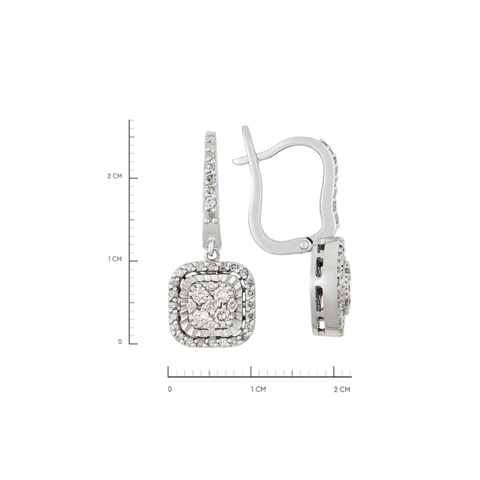 Серьги из золота 585 пробы c бриллиантами, Л 3910 8975 за 68500