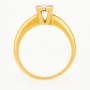 Кольцо из желтого золота 750 пробы c 1 бриллиантом Л33073320 фото 3