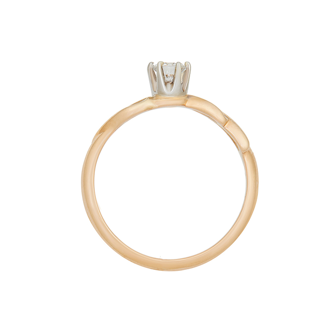 Кольцо из золота 585 пробы c бриллиантом, Л 2811 8509 за 54240