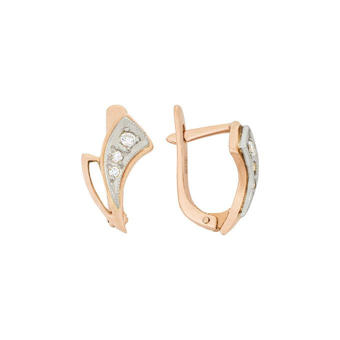 Серьги из золота 585 пробы c фианитами, Л 1911 6574 за 21040