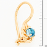 Серьги из красного золота 585 пробы c 2 камнями синтетическими