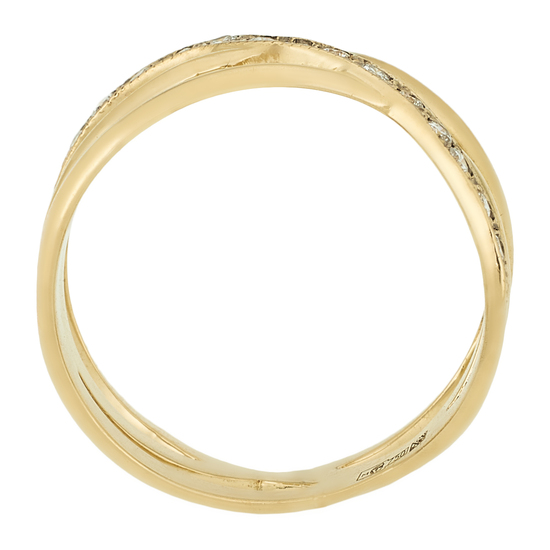 Кольцо из желтого золота 750 пробы c 15 бриллиантами, Л23158060 за 28950