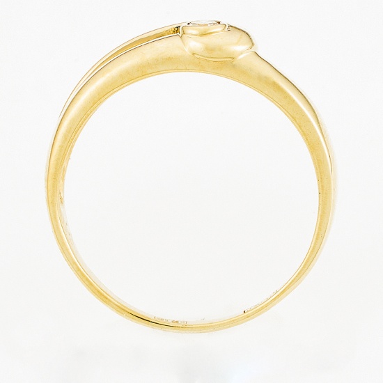 Кольцо из желтого золота 585 пробы c 1 бриллиантом, Л57028784 за 10074