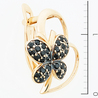 Серьги из красного золота 585 пробы c фианитами