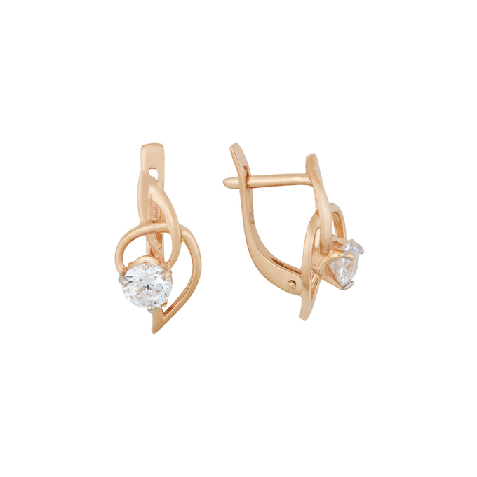 Серьги из золота 585 пробы c фианитами, Л 3606 2277 за 27200