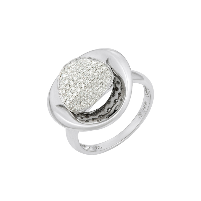 Кольцо из золота 585 пробы c бриллиантами