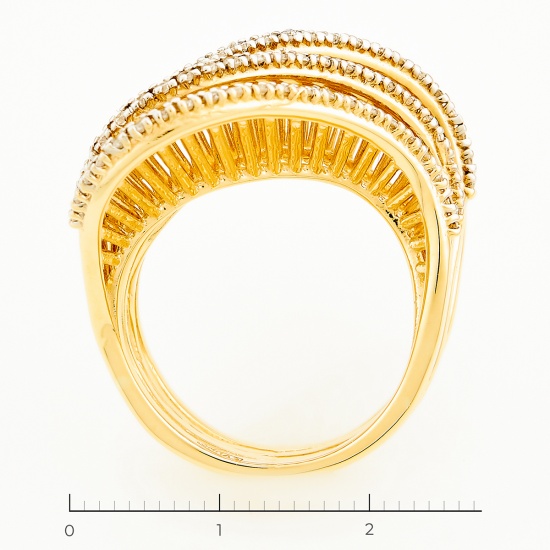 Кольцо из желтого золота 585 пробы c 90 бриллиантами, Л28083715 за 69000