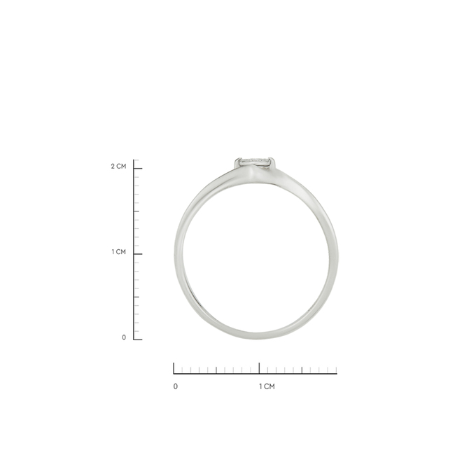 Кольцо из золота 585 пробы c бриллиантом, Л 7001 0375 за 11940
