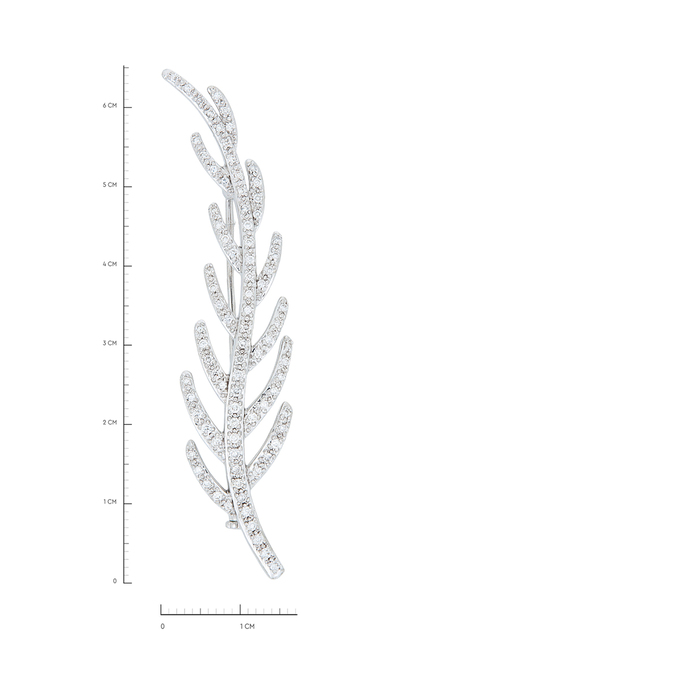 Брошь из золота 750 пробы c 86 бриллиантами, Л 4710 0005 за 84200