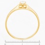 Кольцо из желтого золота 585 пробы c 1 бриллиантом Л73016505 фото 3