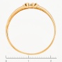 Кольцо из комбинированного золота 585 пробы c 1 бриллиантом Л28080048 фото 3