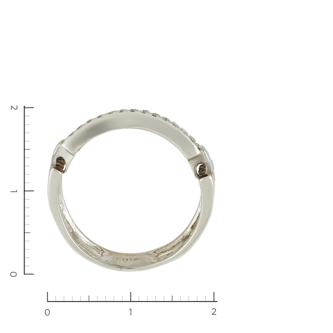 Кольцо из белого золота 585 пробы c 71 бриллиантами