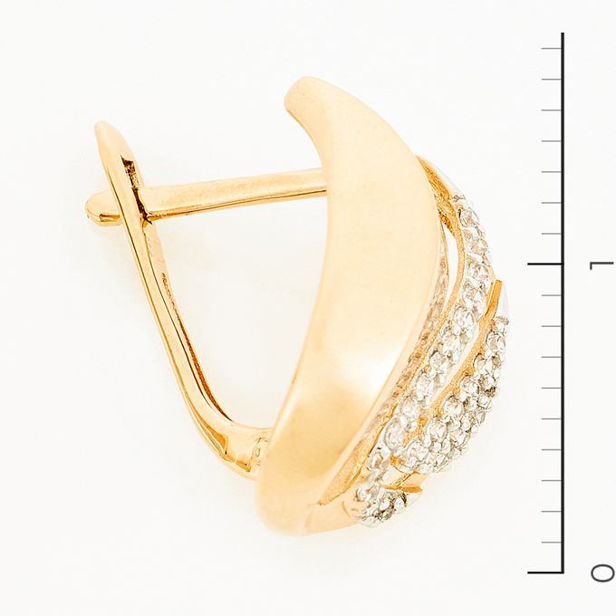 Серьги из золота 585 пробы c фианитами