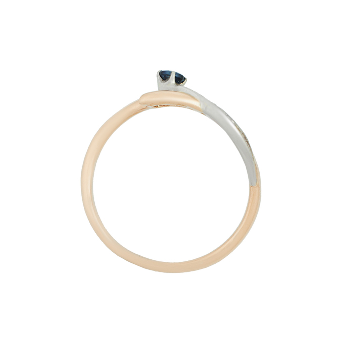 Кольцо из золота 585 пробы c сапфиром и бриллиантами, Л 6101 8581 за 30800