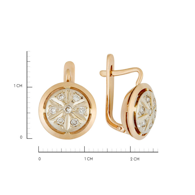 Серьги из золота 585 пробы с бриллиантами, Л 3209 2831 за 60000
