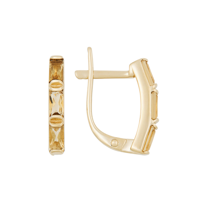 Серьги из золота 585 пробы c цитринами, К 0000 5205 за 26900