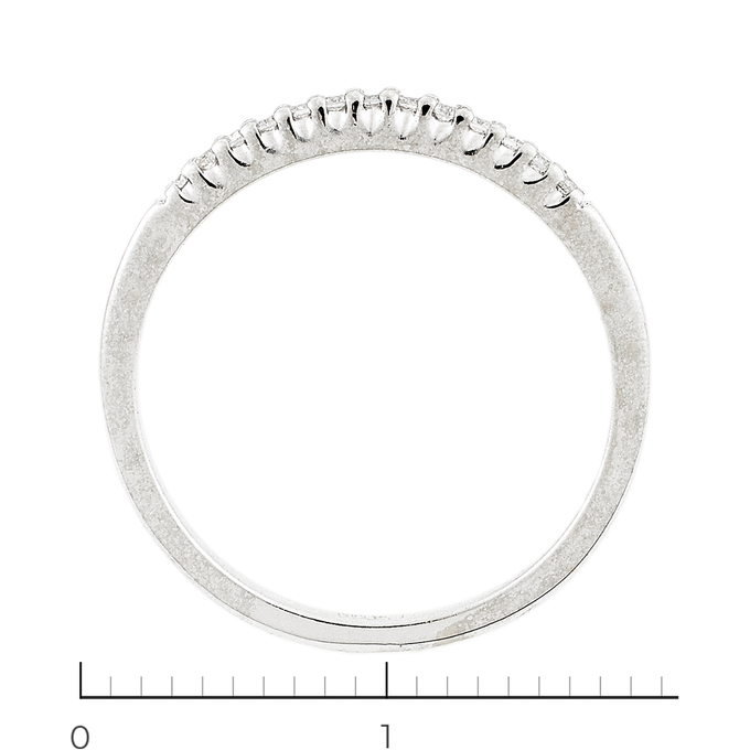 Кольцо из белого золота 585 пробы c 13 бриллиантами