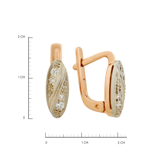 Серьги из золота 583 пробы с бриллиантами, Л 3015 0573 за 44600