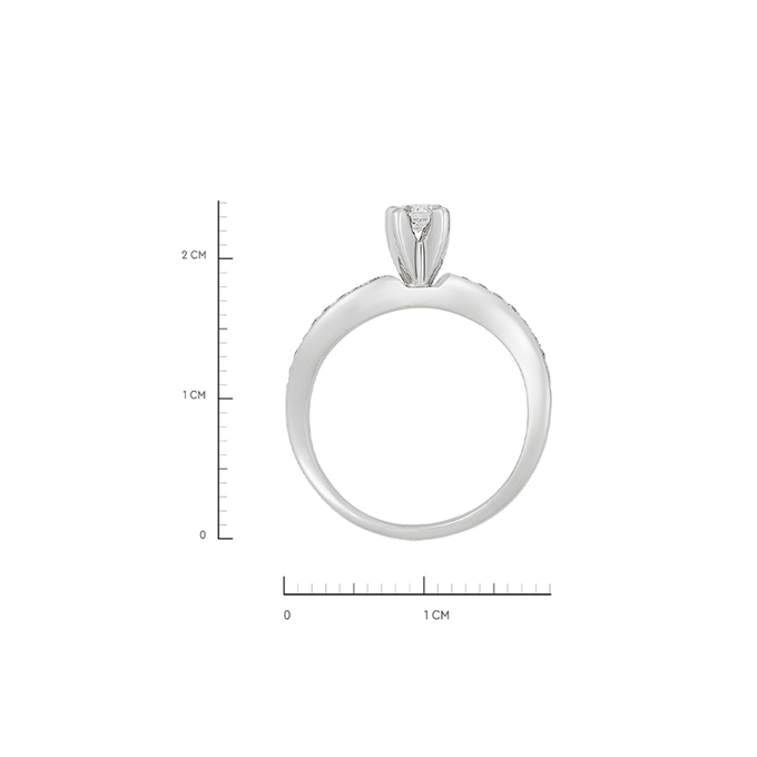 Кольцо из золота 585 пробы c бриллиантами, Л 2010 8360 за 48230