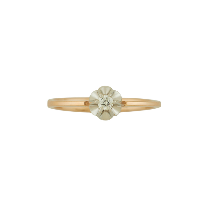 Кольцо из золота 585 пробы c бриллиантом, Л 1912 0190 за 42320