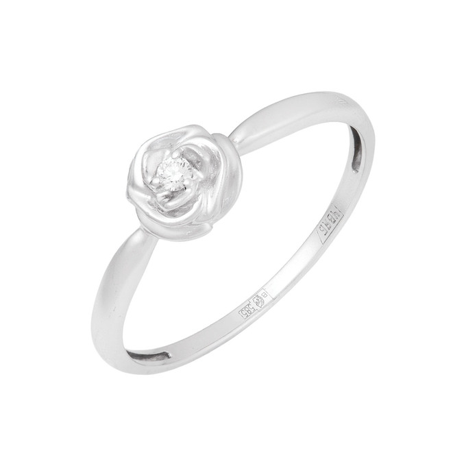 Кольцо из золота 585 пробы c бриллиантом, Л 7001 1694 за 14000