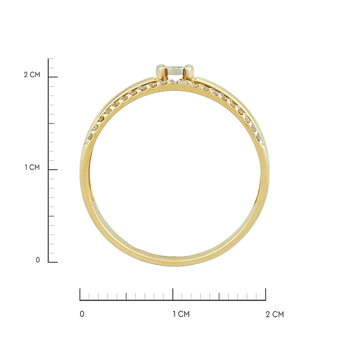 Кольцо из золота 585 пробы c бриллиантами, Л 4508 3555 за 27600