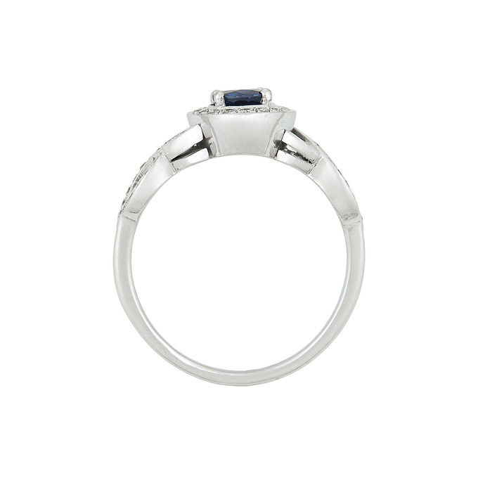 Кольцо из золота 585 пробы c диффузионным сапфиром и бриллиантами, Л 6202 0570 за 76960