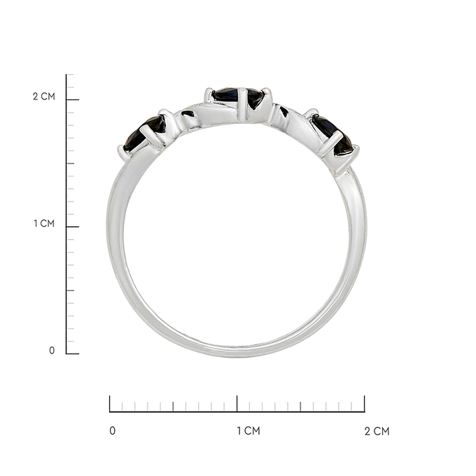 Кольцо из золота 585 пробы c сапфирами и бриллиантами, Л 2316 7140 за 32720