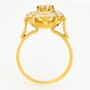 Кольцо из желтого золота 750 пробы c 9 бриллиантами Л28077023 фото 3