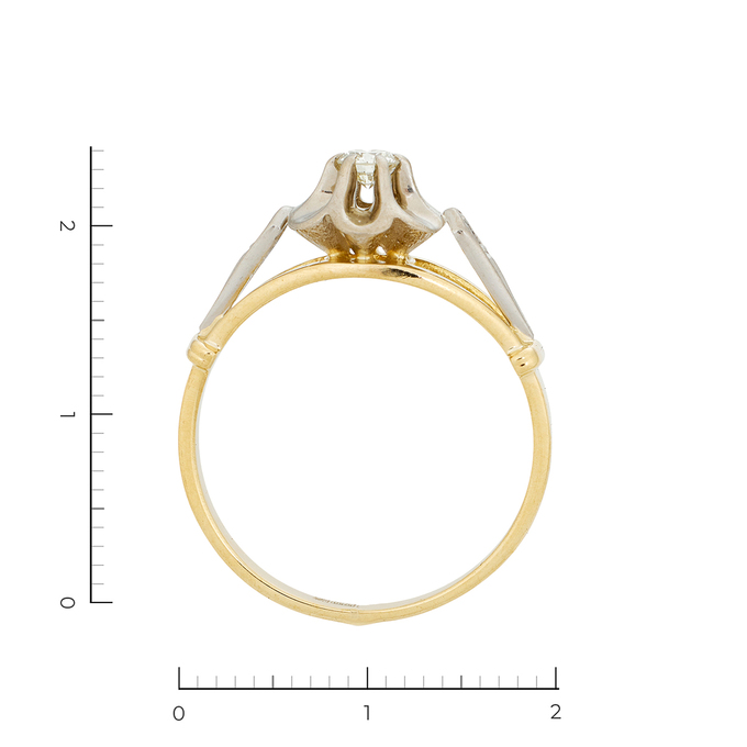 Кольцо из золота 750 пробы c 1 бриллиантом, Л 2912 6268 за 60000
