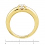 Кольцо из желтого золота 750 пробы c 1 бриллиантом Л09054998 фото 4