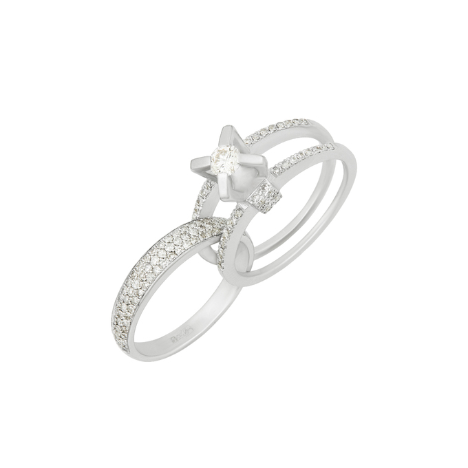 Кольцо из золота 585 пробы c бриллиантами, Л 2811 6981 за 131530