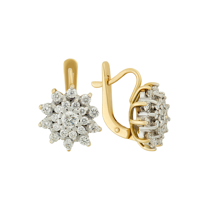 Серьги из золота 585 пробы c бриллиантами, Л 5206 6407 за 275500